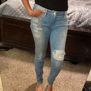 Guess by Marciano Skinny Beaded Decorated Jeans